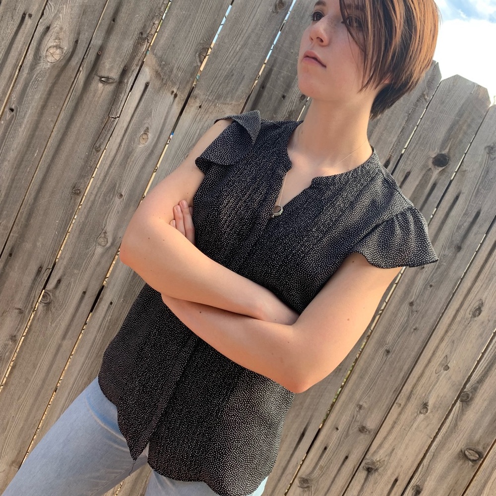 Super Cute Simply Styled Polka Dot Blouse.